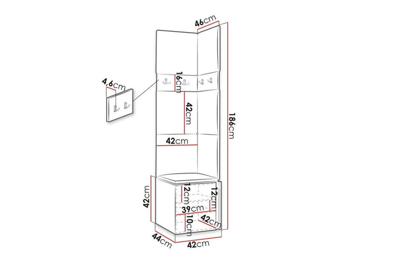 Dunvegan Highboard White - Oppbevaring - Skap - Oppbevaringsskap