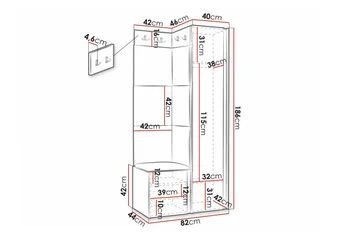 Dunvegan Highboard White - Oppbevaring - Skap - Oppbevaringsskap