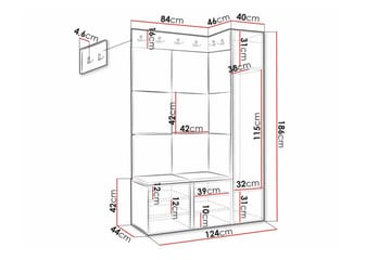 Dunvegan Highboard White - Oppbevaring - Skap - Oppbevaringsskap