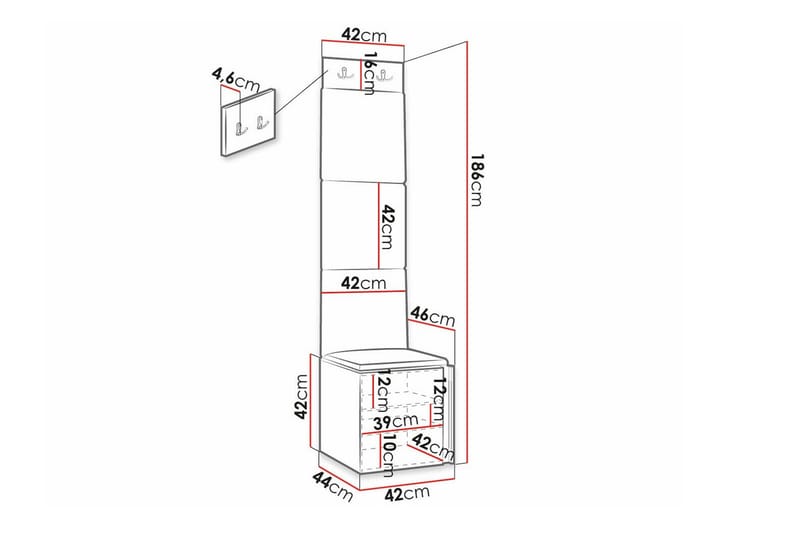 Dunvegan Highboard White - Oppbevaring - Skap - Oppbevaringsskap