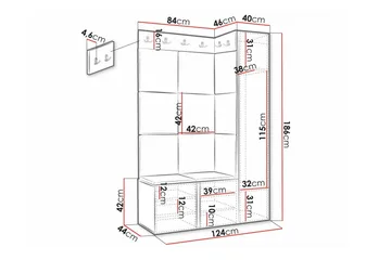 Dunvegan Highboard White - Oppbevaring - Skap - Oppbevaringsskap