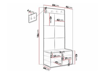 Dunvegan Highboard White - Oppbevaring - Skap - Oppbevaringsskap