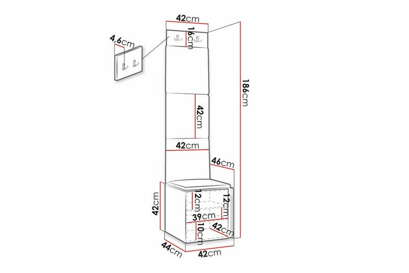 Dunvegan Highboard White - Oppbevaring - Skap - Oppbevaringsskap