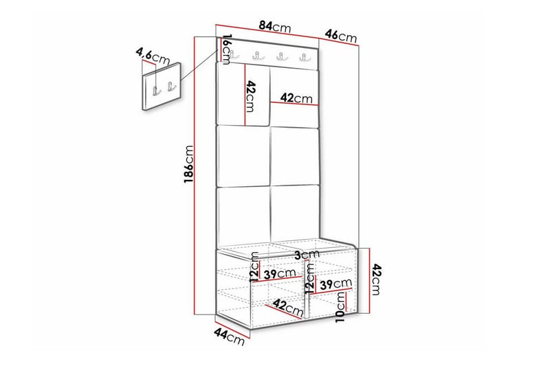 Dunvegan Highboard White - Oppbevaring - Skap - Oppbevaringsskap