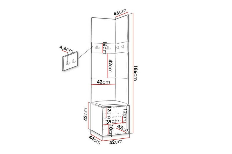 Dunvegan Highboard White - Oppbevaring - Skap - Oppbevaringsskap
