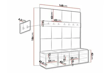 Dunvegan Highboard White - Oppbevaring - Skap - Oppbevaringsskap