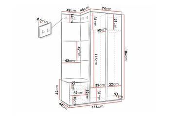 Dunvegan Highboard White - Oppbevaring - Skap - Oppbevaringsskap