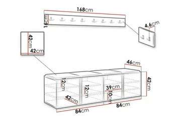 Dunvegan Highboard White - Oppbevaring - Skap - Oppbevaringsskap