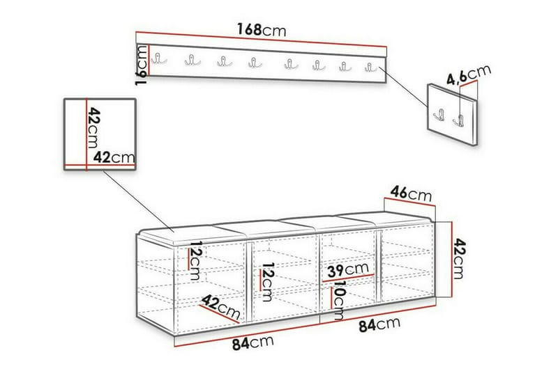 Dunvegan Highboard White - Oppbevaring - Skap - Oppbevaringsskap