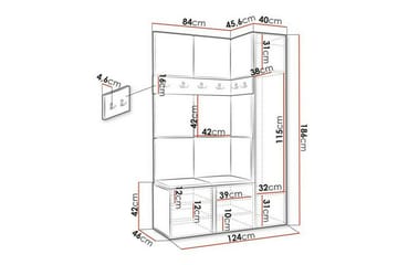 Dunvegan Highboard White - Oppbevaring - Skap - Oppbevaringsskap