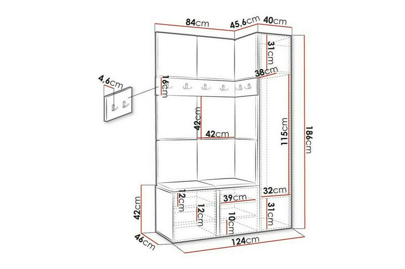 Dunvegan Highboard White - Oppbevaring - Skap - Oppbevaringsskap