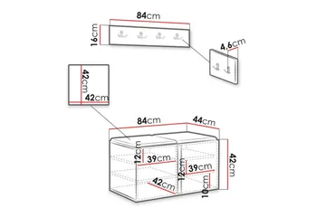 Dunvegan Highboard White - Oppbevaring - Skap - Oppbevaringsskap