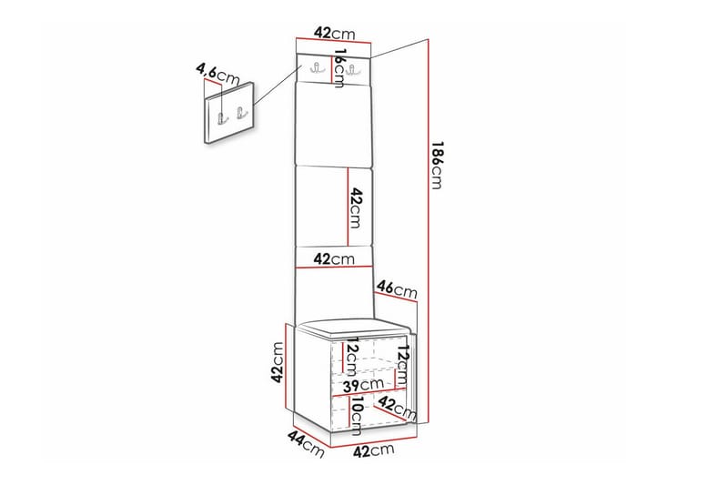 Dunvegan Highboard White - Oppbevaring - Skap - Oppbevaringsskap