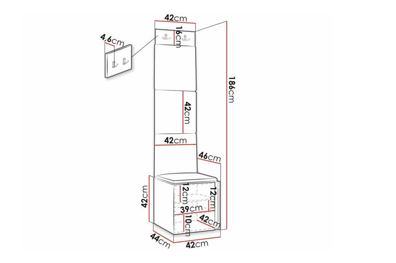 Dunvegan Highboard White - Oppbevaring - Skap - Oppbevaringsskap