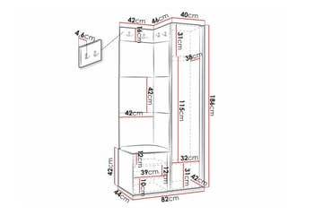 Dunvegan Highboard White - Oppbevaring - Skap - Oppbevaringsskap