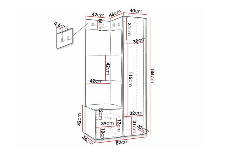 Dunvegan Highboard White - Oppbevaring - Skap - Oppbevaringsskap