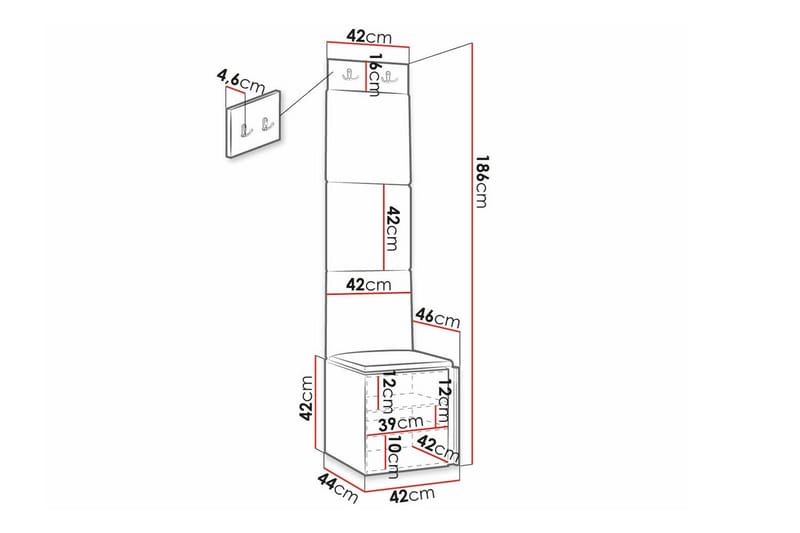 Dunvegan Highboard White - Oppbevaring - Skap - Oppbevaringsskap