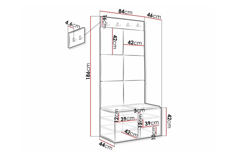 Dunvegan Highboard White - Oppbevaring - Skap - Oppbevaringsskap
