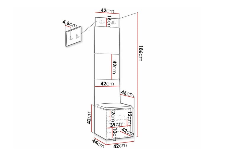 Dunvegan Highboard White - Oppbevaring - Skap - Oppbevaringsskap