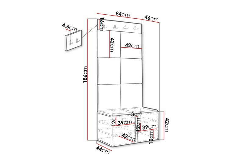 Dunvegan Highboard White - Oppbevaring - Skap - Oppbevaringsskap