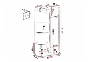 Dunvegan Highboard White - Oppbevaring - Skap - Oppbevaringsskap