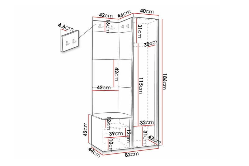 Dunvegan Highboard White - Oppbevaring - Skap - Oppbevaringsskap
