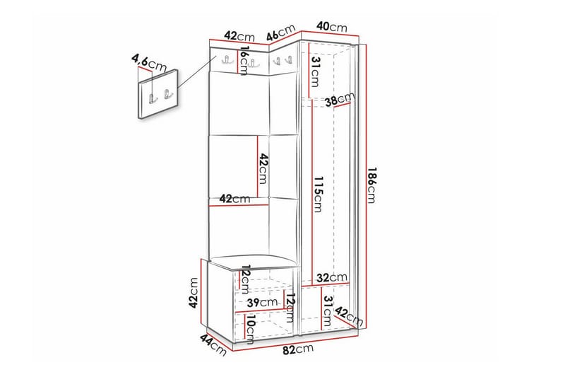 Dunvegan Highboard White - Oppbevaring - Skap - Oppbevaringsskap