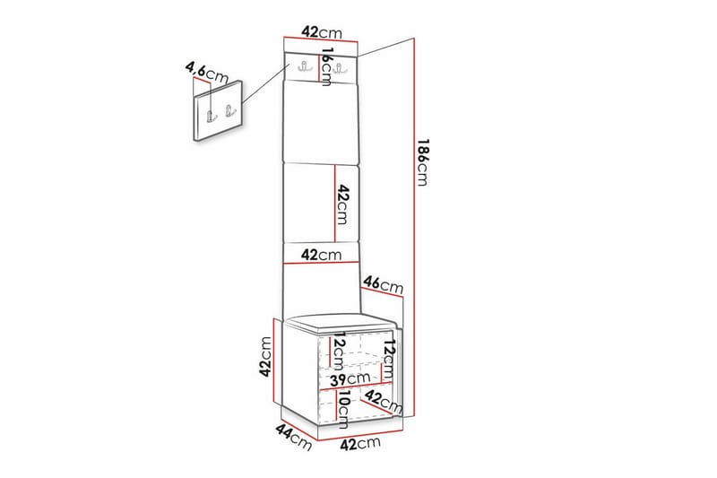 Dunvegan Highboard White - Oppbevaring - Skap - Oppbevaringsskap