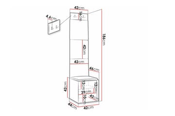 Dunvegan Highboard White - Oppbevaring - Skap - Oppbevaringsskap