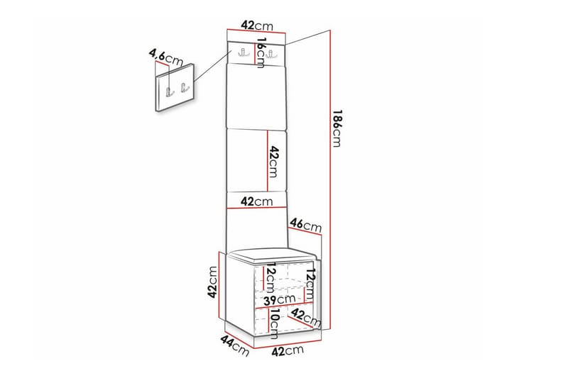 Dunvegan Highboard White - Oppbevaring - Skap - Oppbevaringsskap