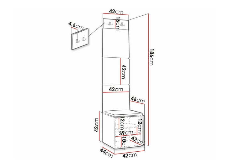 Dunvegan Highboard White - Oppbevaring - Skap - Oppbevaringsskap
