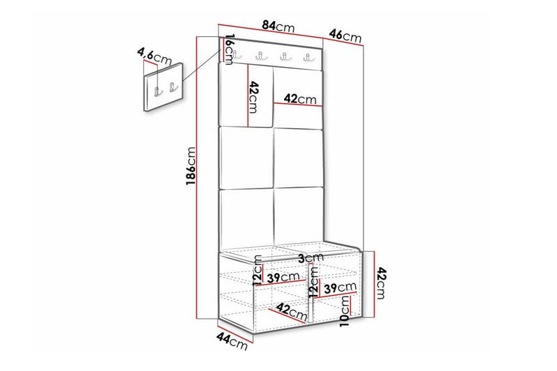 Dunvegan Highboard White - Oppbevaring - Skap - Oppbevaringsskap