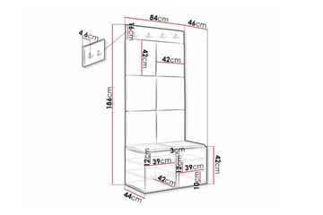 Dunvegan Highboard White - Oppbevaring - Skap - Oppbevaringsskap