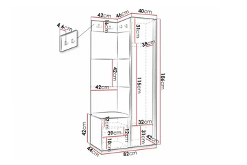 Dunvegan Highboard White - Oppbevaring - Skap - Oppbevaringsskap