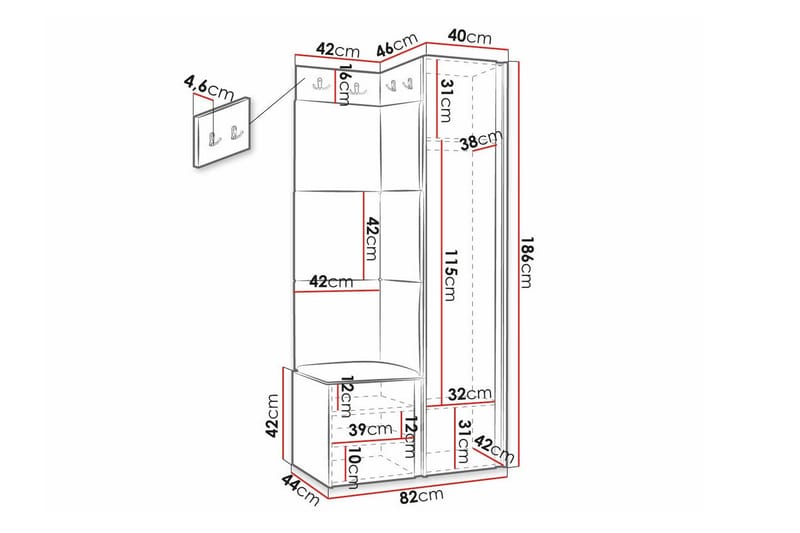 Dunvegan Highboard White - Oppbevaring - Skap - Oppbevaringsskap