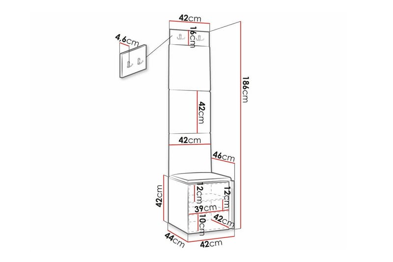 Dunvegan Highboard White - Oppbevaring - Skap - Oppbevaringsskap