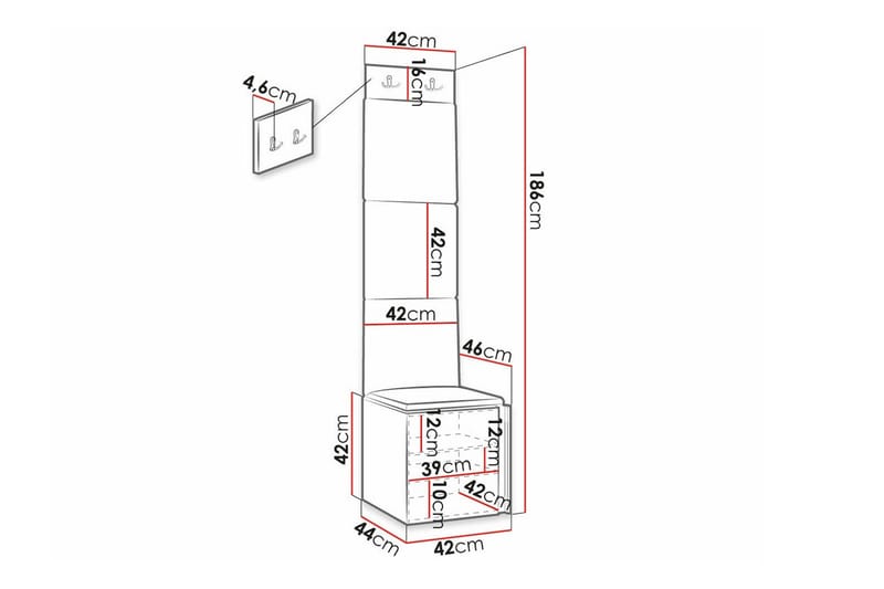 Dunvegan Highboard White - Oppbevaring - Skap - Oppbevaringsskap