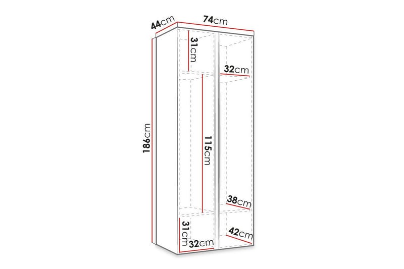 Dunvegan Highboard White - Oppbevaring - Skap - Oppbevaringsskap
