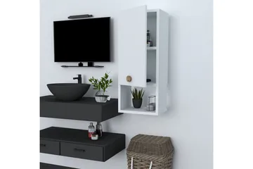 Estephen Baderomsskap 71 cm - Hvit - Oppbevaring - Oppbevaring til baderom - Baderomsskap