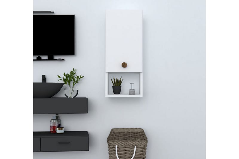 Estephen Baderomsskap 71 cm - Hvit - Oppbevaring - Oppbevaring til baderom - Baderomsskap