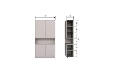Oppbevaringsskap Finca - Tåke, 110 cm - Oppbevaring - Skap - Oppbevaringsskap