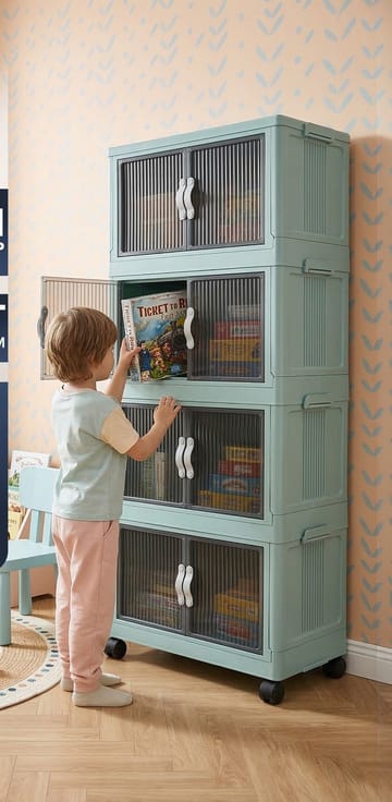 Flerbruks skap Hanah Home Lavine 127 (56 x 127 x 56 cm) Baby Blue - Oppbevaring - Skap - Oppbevaringsskap