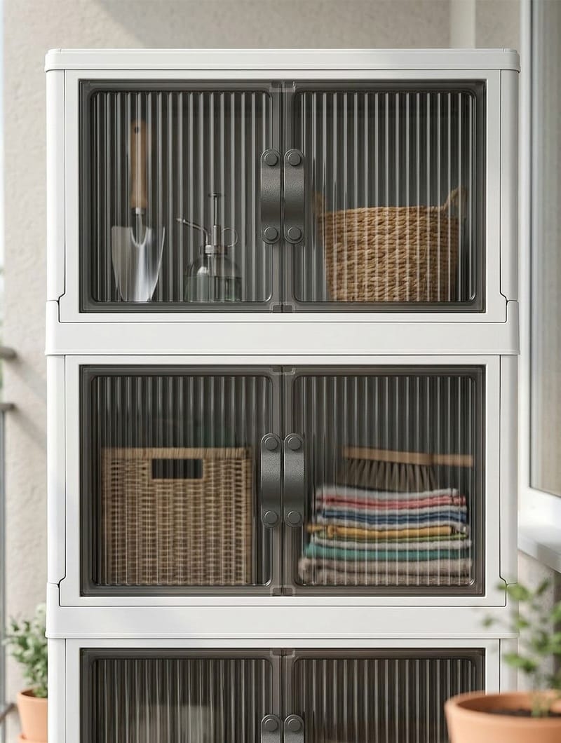 Flerbruks skap Hanah Home Lavine 127 (56 x 127 x 56 cm) Hvit - Oppbevaring - Skap - Oppbevaringsskap
