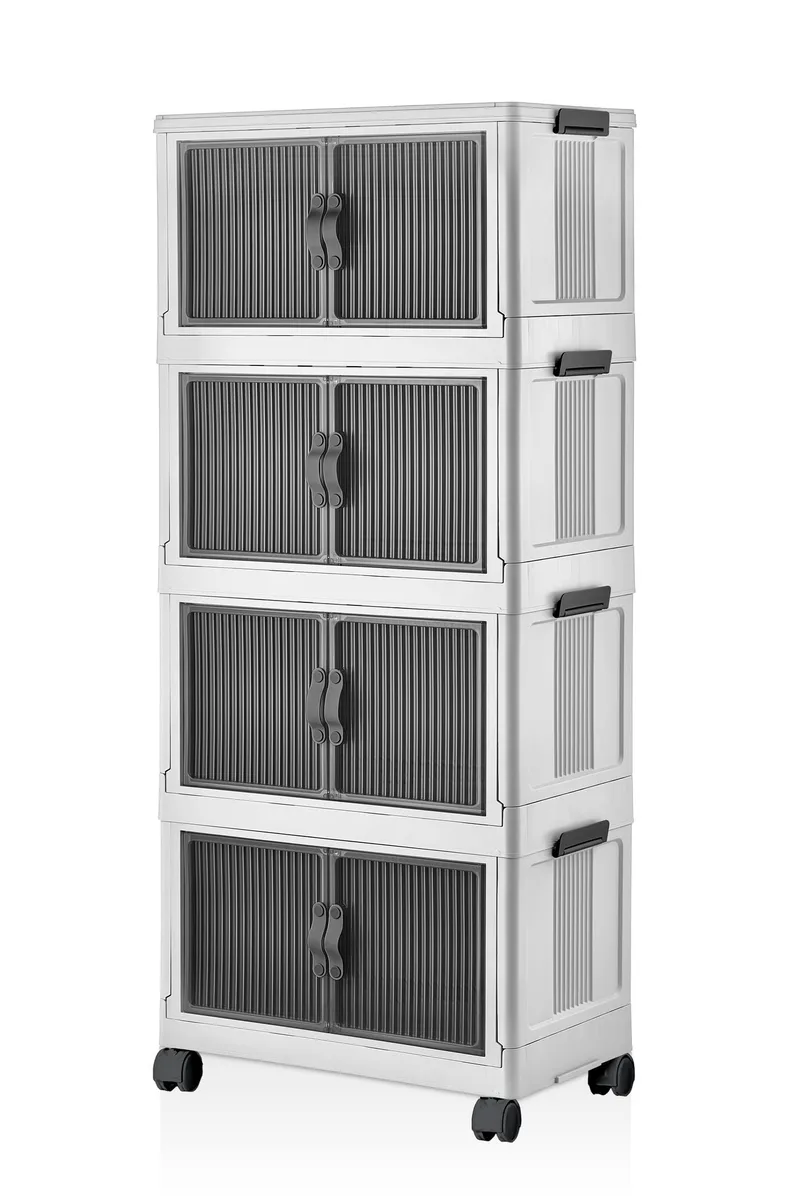 Flerbruks skap Hanah Home Lavine 127 (56 x 127 x 56 cm) Hvit