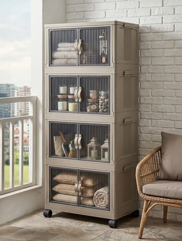 Flerbruks skap Hanah Home Lavine 127 (56 x 127 x 56 cm) Lyseblå - Oppbevaring - Skap - Oppbevaringsskap