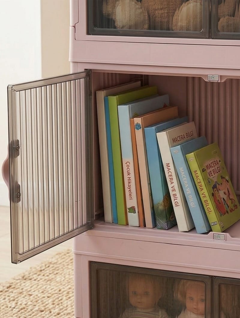 Flerbruks skap Hanah Home Lavine 127 (56 x 127 x 56 cm) Pulver - Oppbevaring - Skap - Oppbevaringsskap