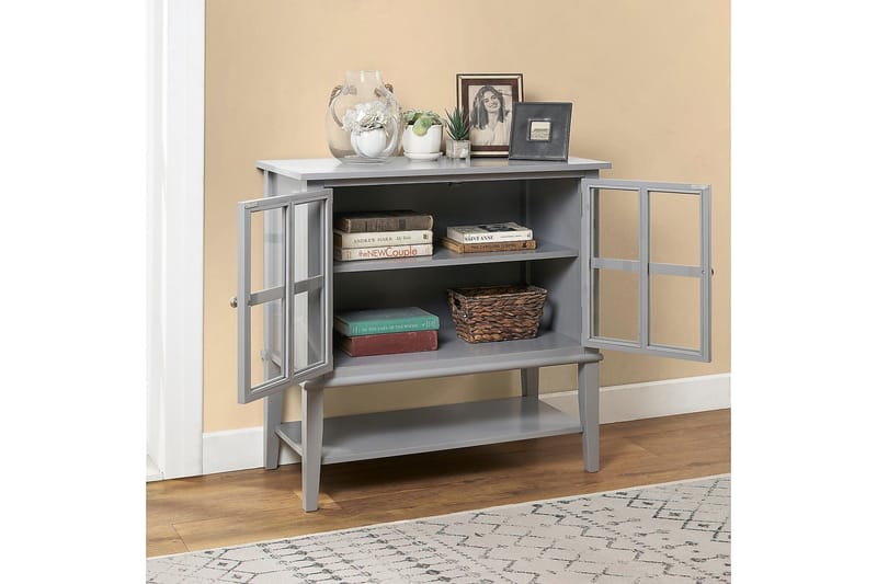 Franklin Oppbevaringsskap 80x40 cm Grå - Dorel Home - Oppbevaring - Skap - Oppbevaringsskap