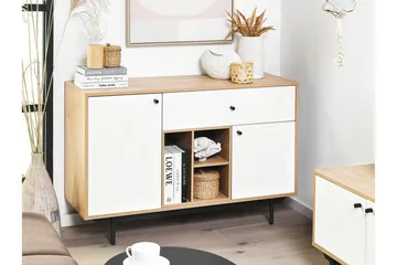 Germenata Skap 118x40 cm - Lyst Tre/Hvit - Oppbevaring - Skap - Oppbevaringsskap