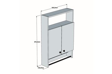 Giff Baderomskap 60 cm - Hvit - Oppbevaring - Skap - Oppbevaringsskap