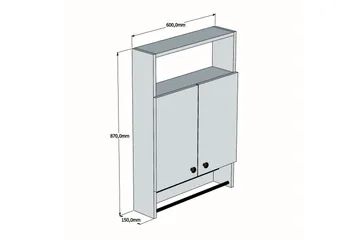 Giff Baderomskap 60 cm - Hvit - Oppbevaring - Skap - Oppbevaringsskap